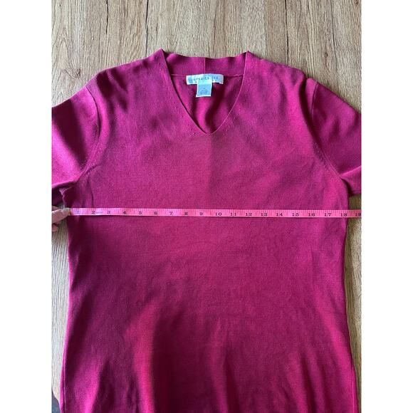 Pursuits LTD Silk Blend Red Sweater Women's Size Medium - Picture 4 of 5